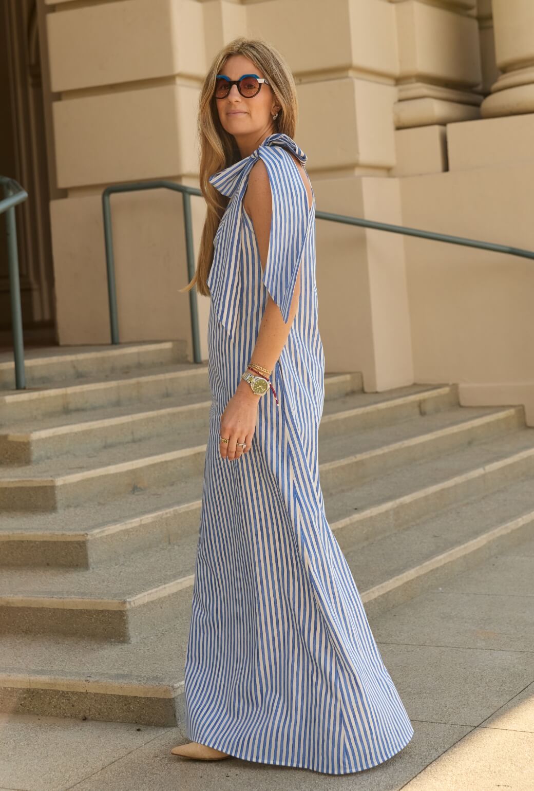 Buru x Ali Sisto The Ali Dress - Blue Stripe