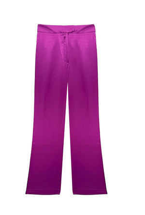 Tate Trousers - Rani Pink Satin
