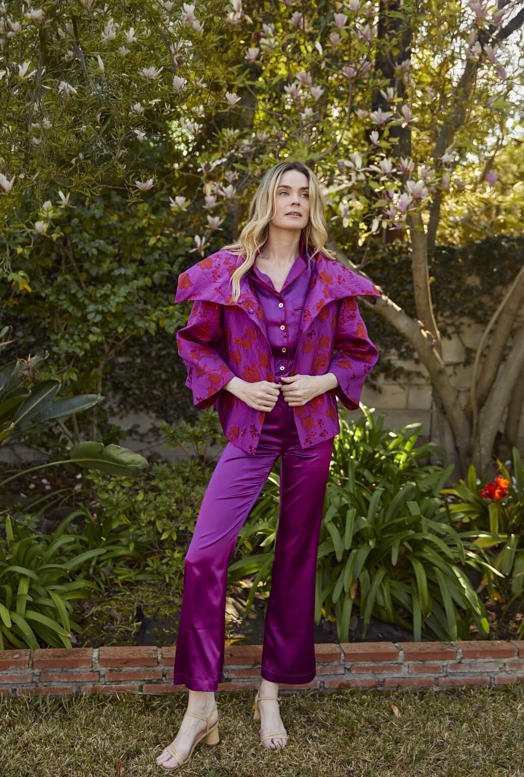 Tate Trousers - Rani Pink Satin