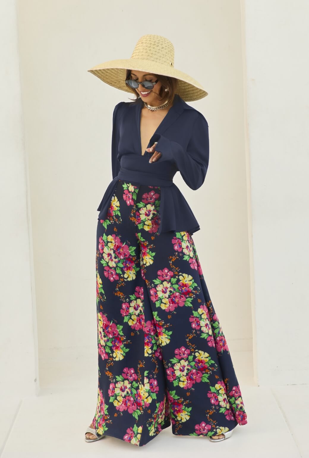 Buru x India 2.0 The Battersea Blouse-Navy