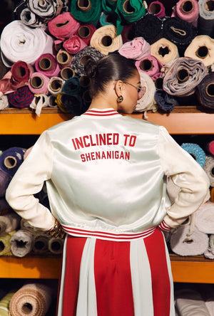 Buru x India The Beau Bomber - Ivory & Robin Egg Blue