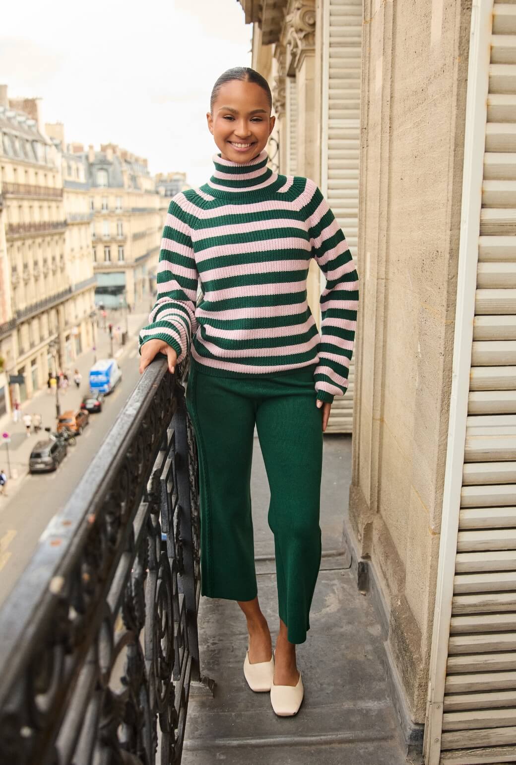 The Bee Pant - BURU Deep Green Knit
