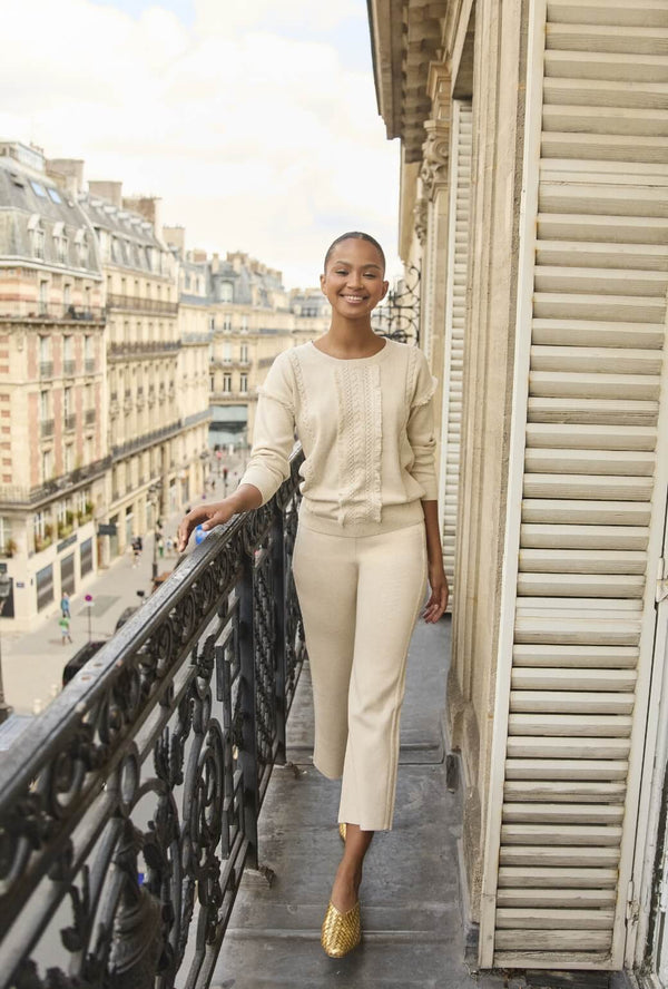 The Bee Pant - Ivory Knit