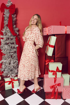 The Blanche Dress - Flocking Dot
