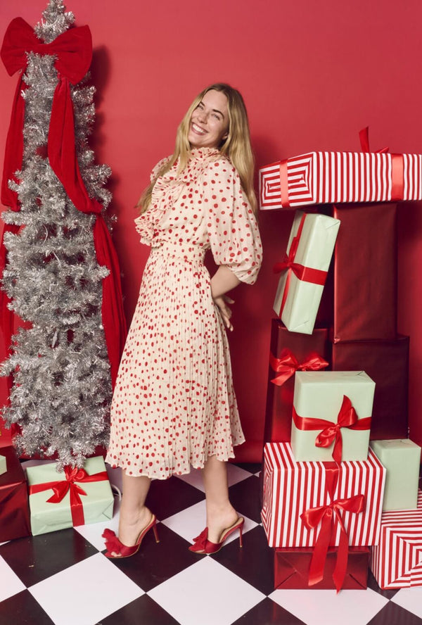 The Blanche Dress - Flocking Dot