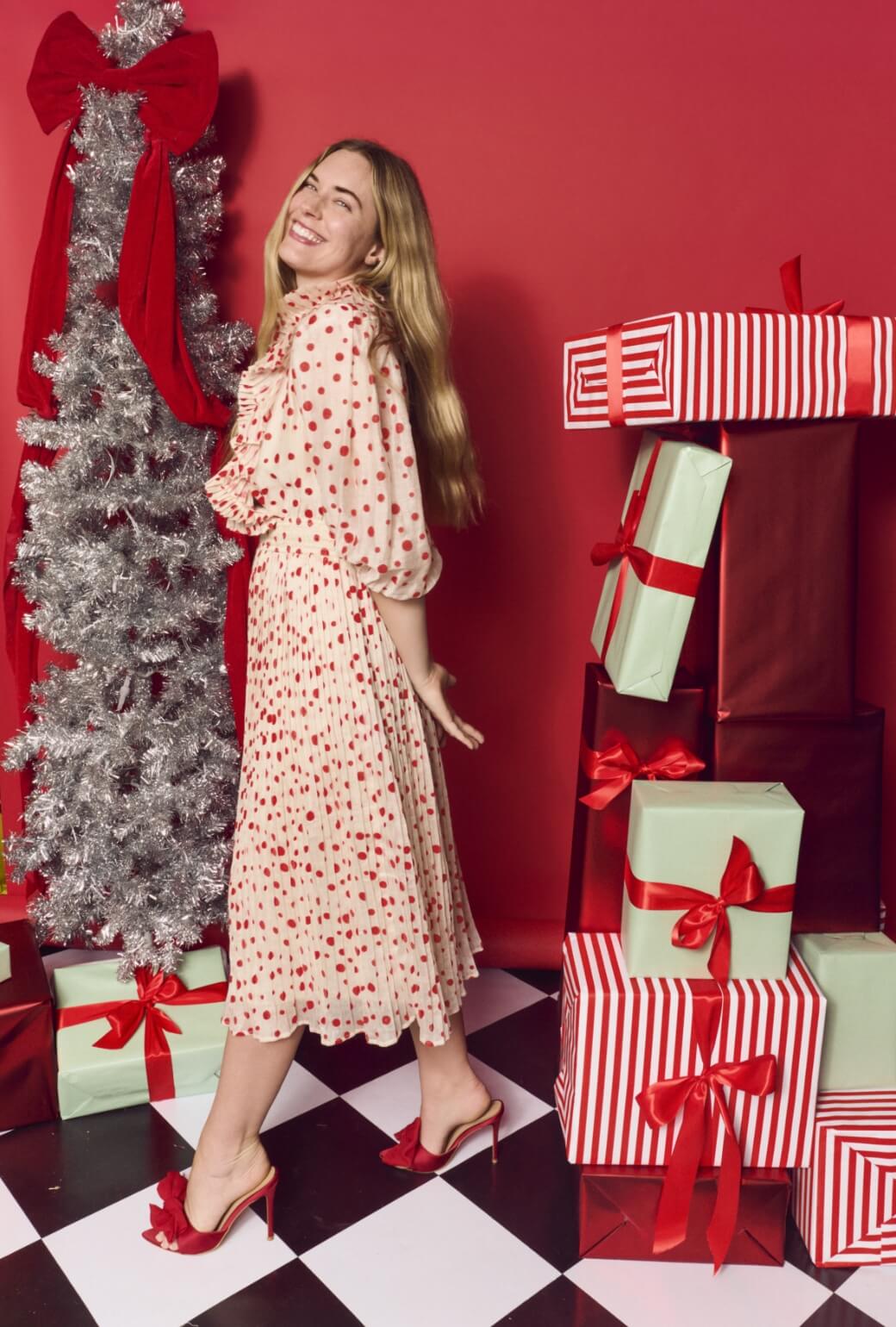The Blanche Dress - Flocking Dot