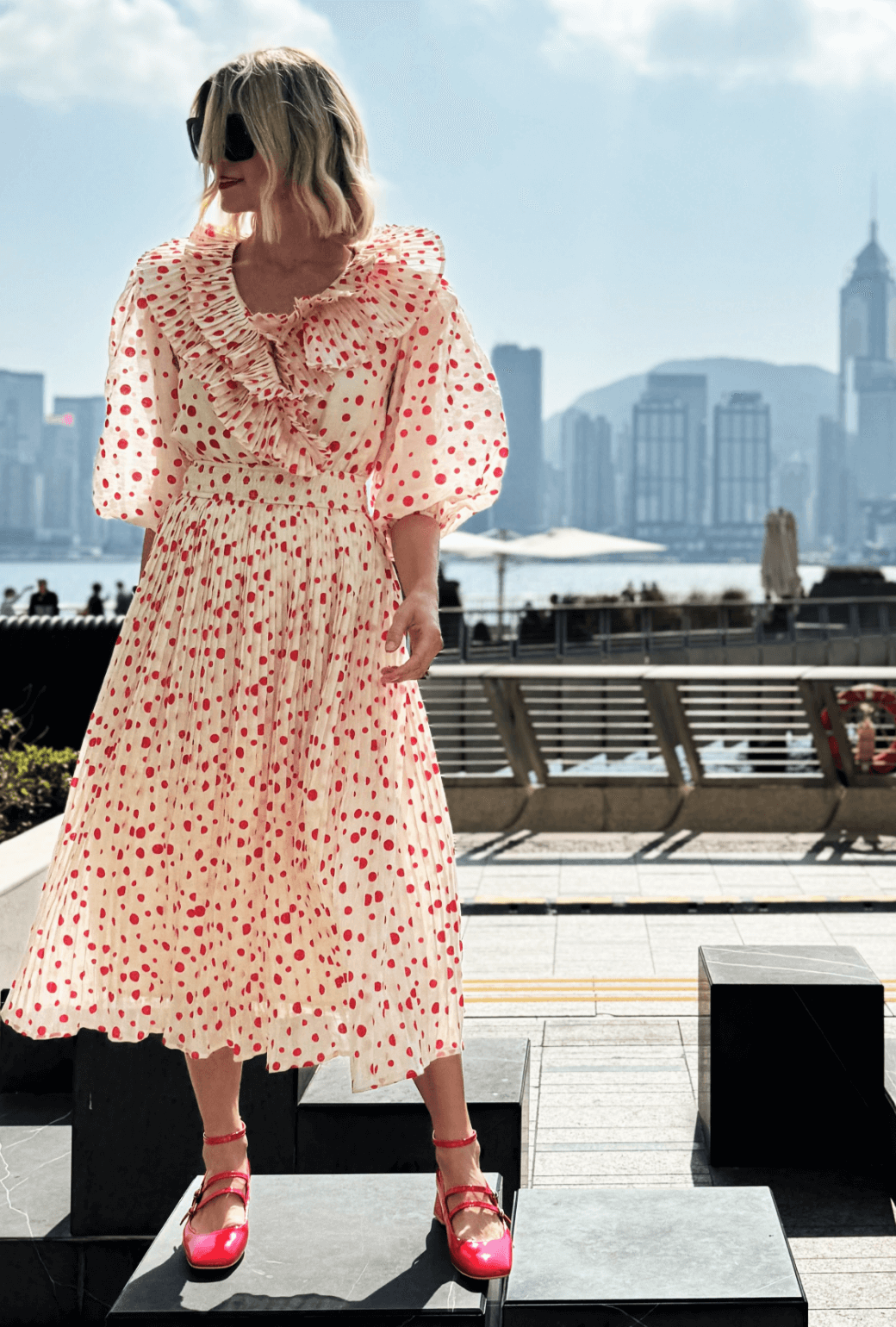 SAMPLE - The Blanche Dress - Flocking Dot