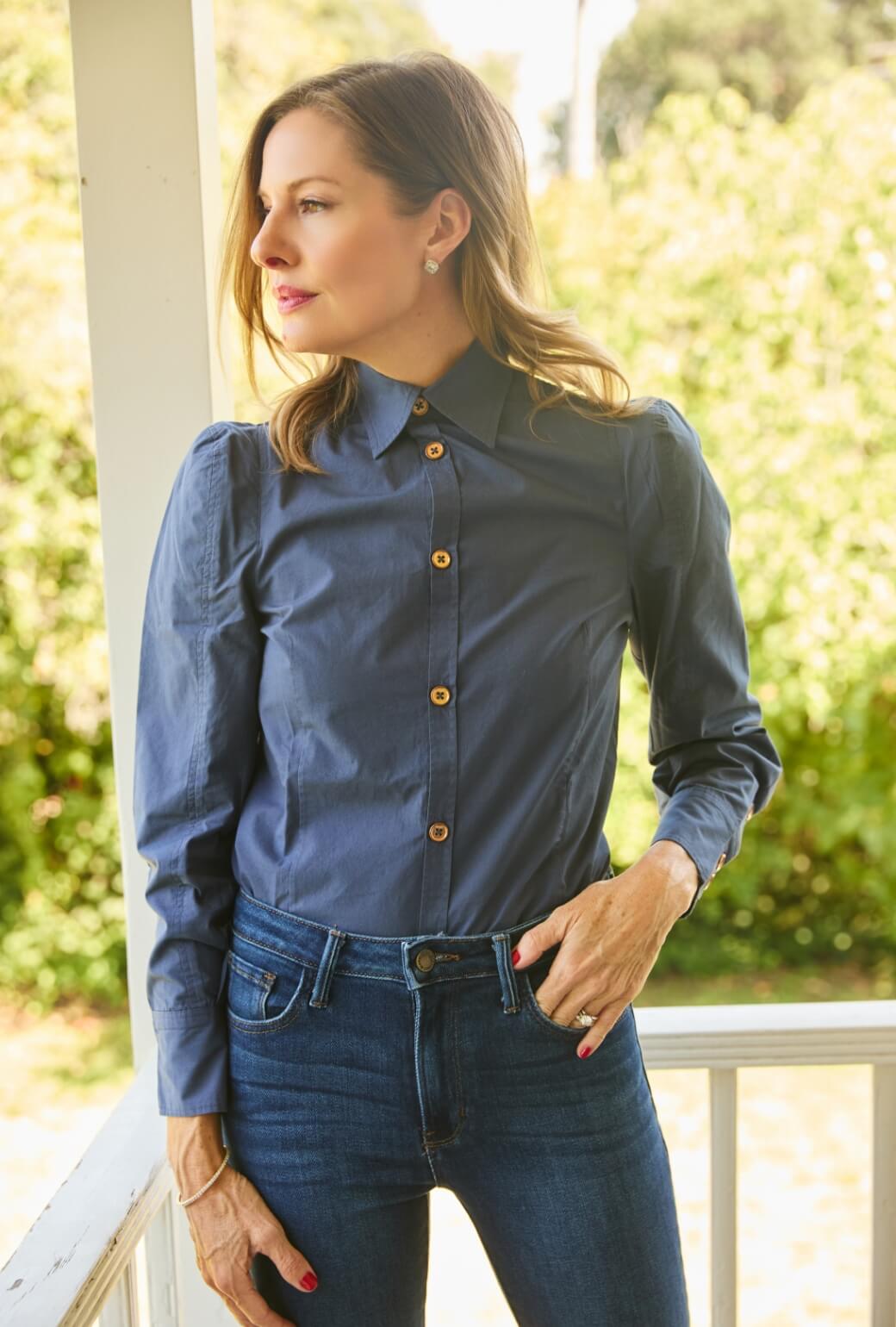 The Brett Button Down - Navy