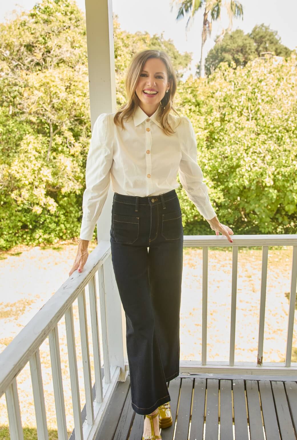 The Brett Button Down - White