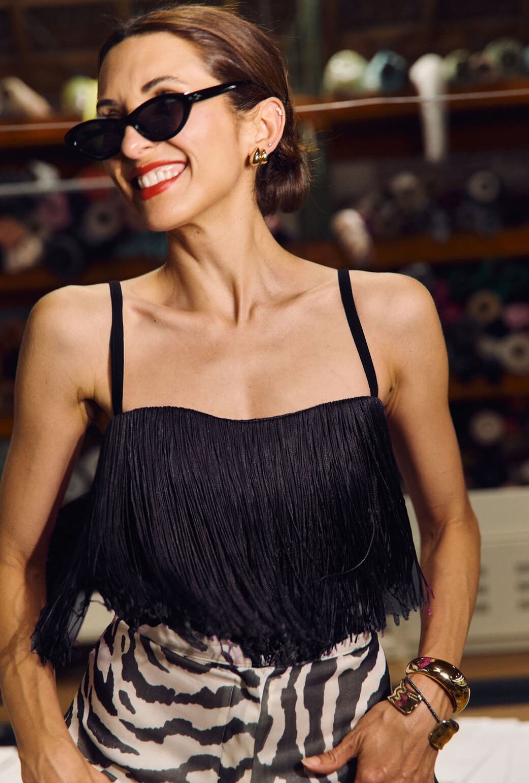 Buru x India The Camden Crop - Black