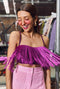 Buru x India The Camden Crop - Fuchsia