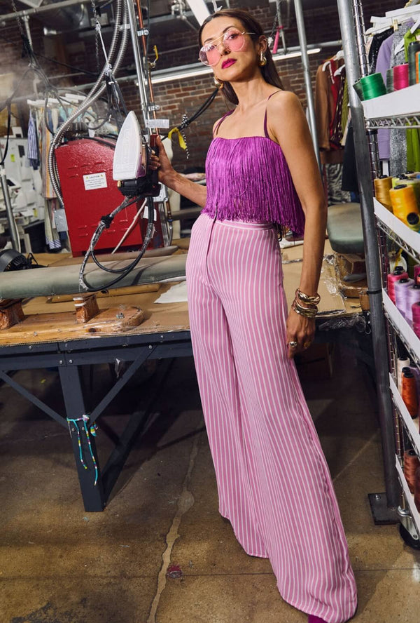 Buru x India The Camden Crop - Fuchsia