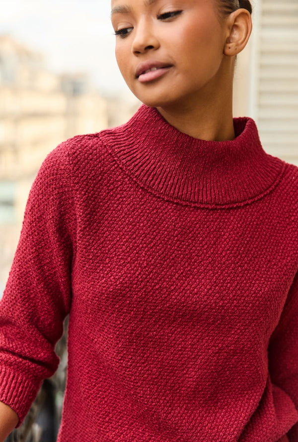The Carlyle Sweater - Cranberry Knit