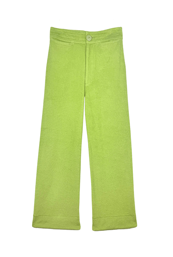 The Charlie Pant - Lime Sherbet Terry