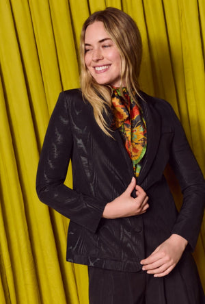 The Classic Blazer - Noir Moiré