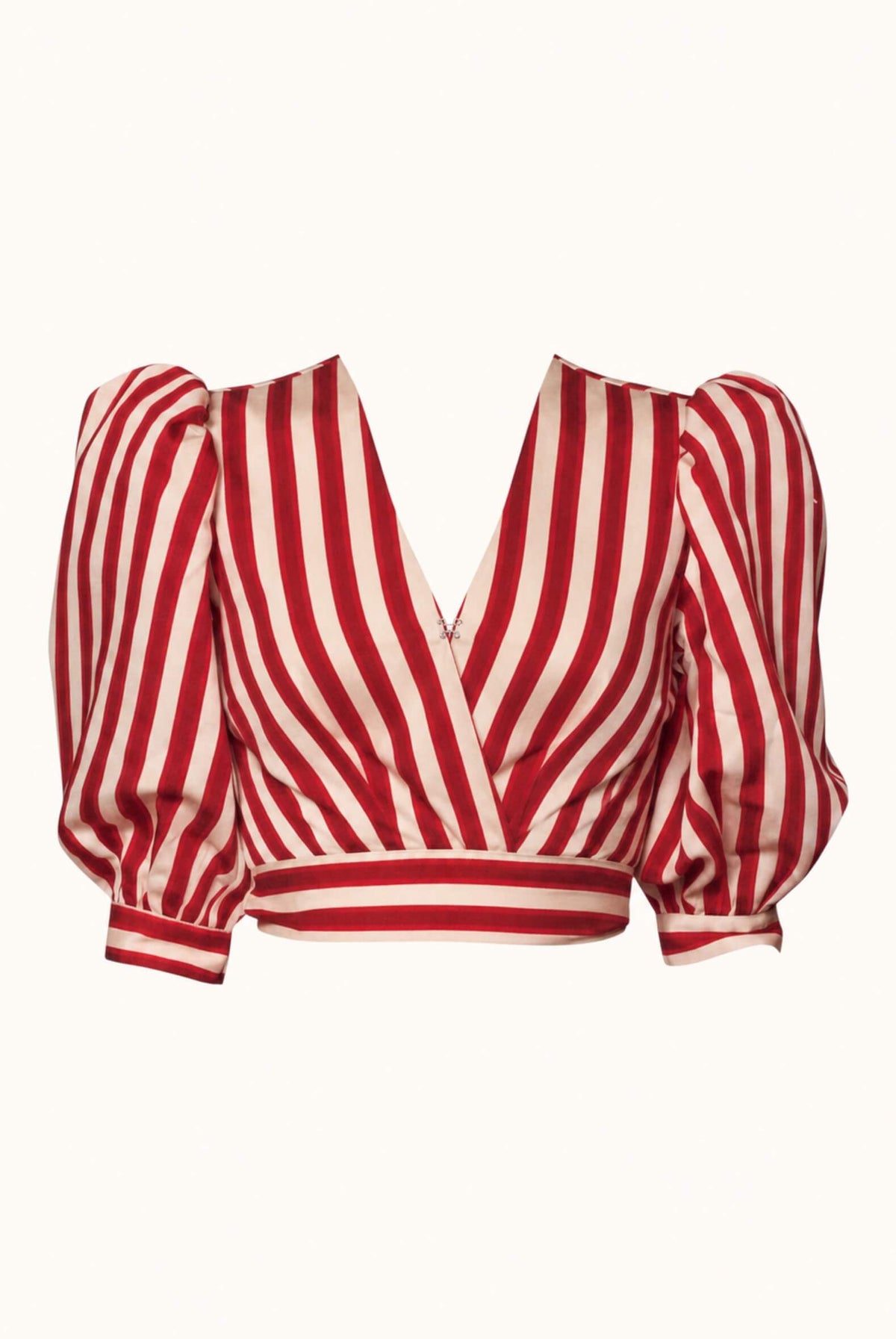 The Costa Wrap Top - Red Stripe