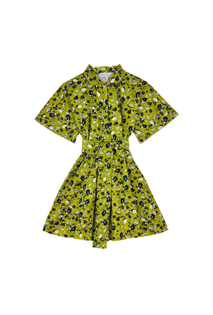 The Donna Day Gown Mini - Chartreuse Floral