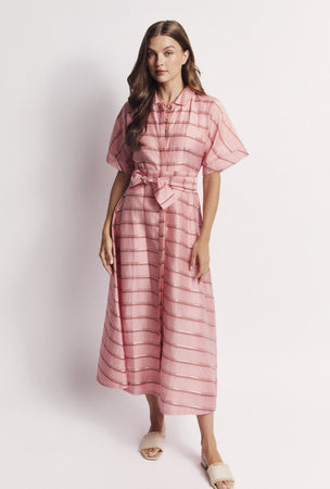 Donna Day Gown Shimmer Stripe