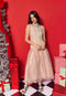 The Drop Waist Dress - Mint and Red Shimmer Stripe