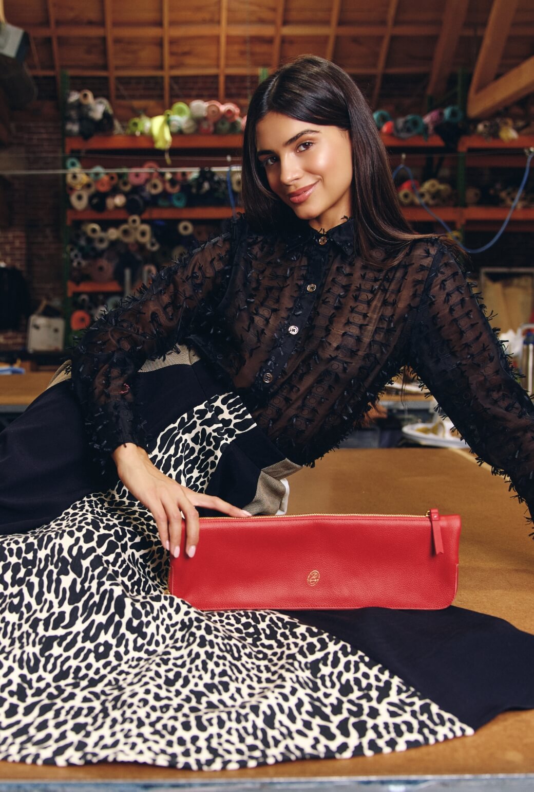 The East to West Clutch - Rouge