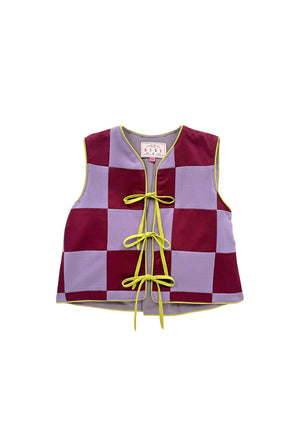The Fife Vest - Eggplant & Burgundy