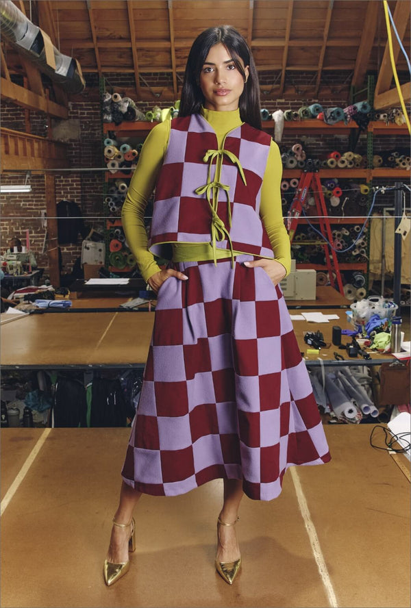 The Fife Vest - Eggplant & Burgundy