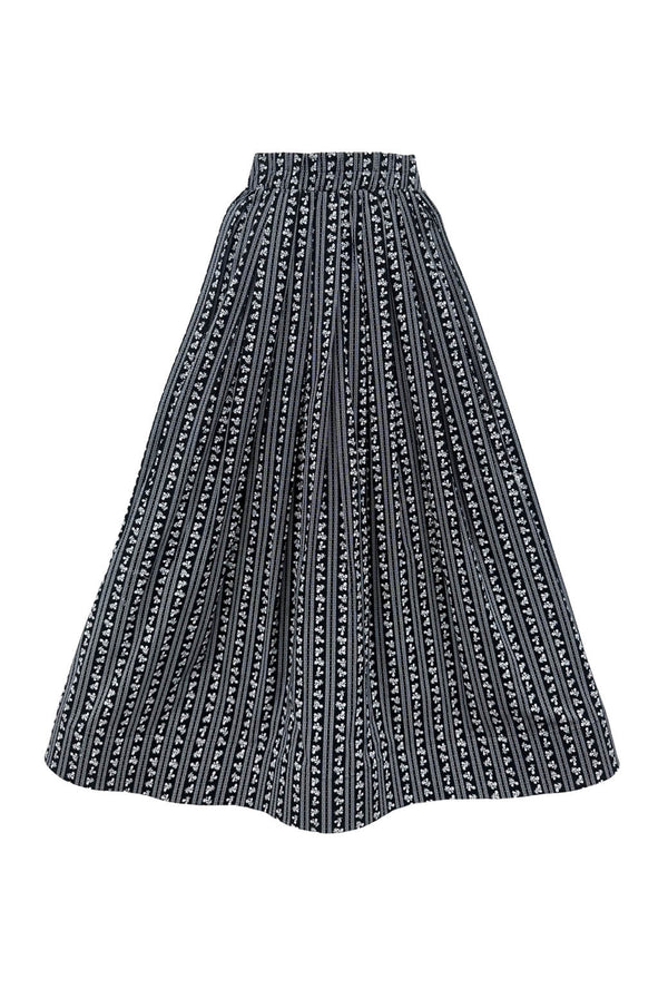 The Gen Skirt - Black & White Micro Floral