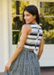Audrey Top - Black and White Stripe
