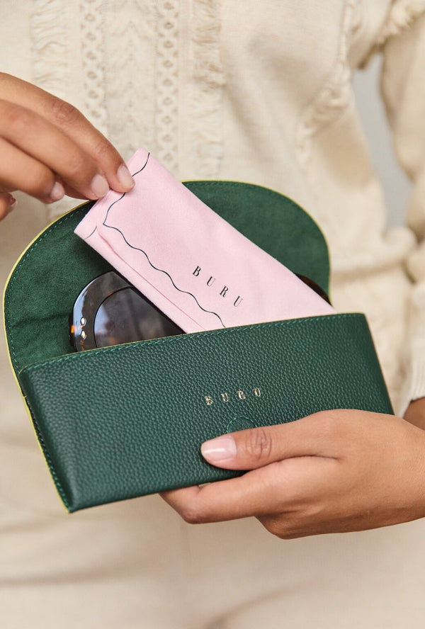 The Iris Eyewear Case - Deep Green
