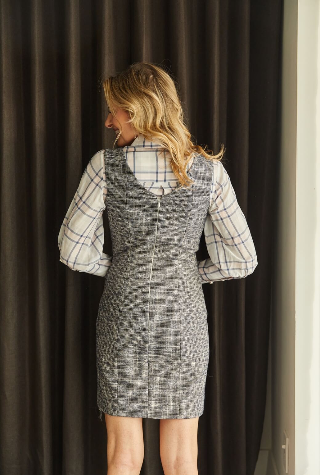 The Joan Jumper - Navy Tweed