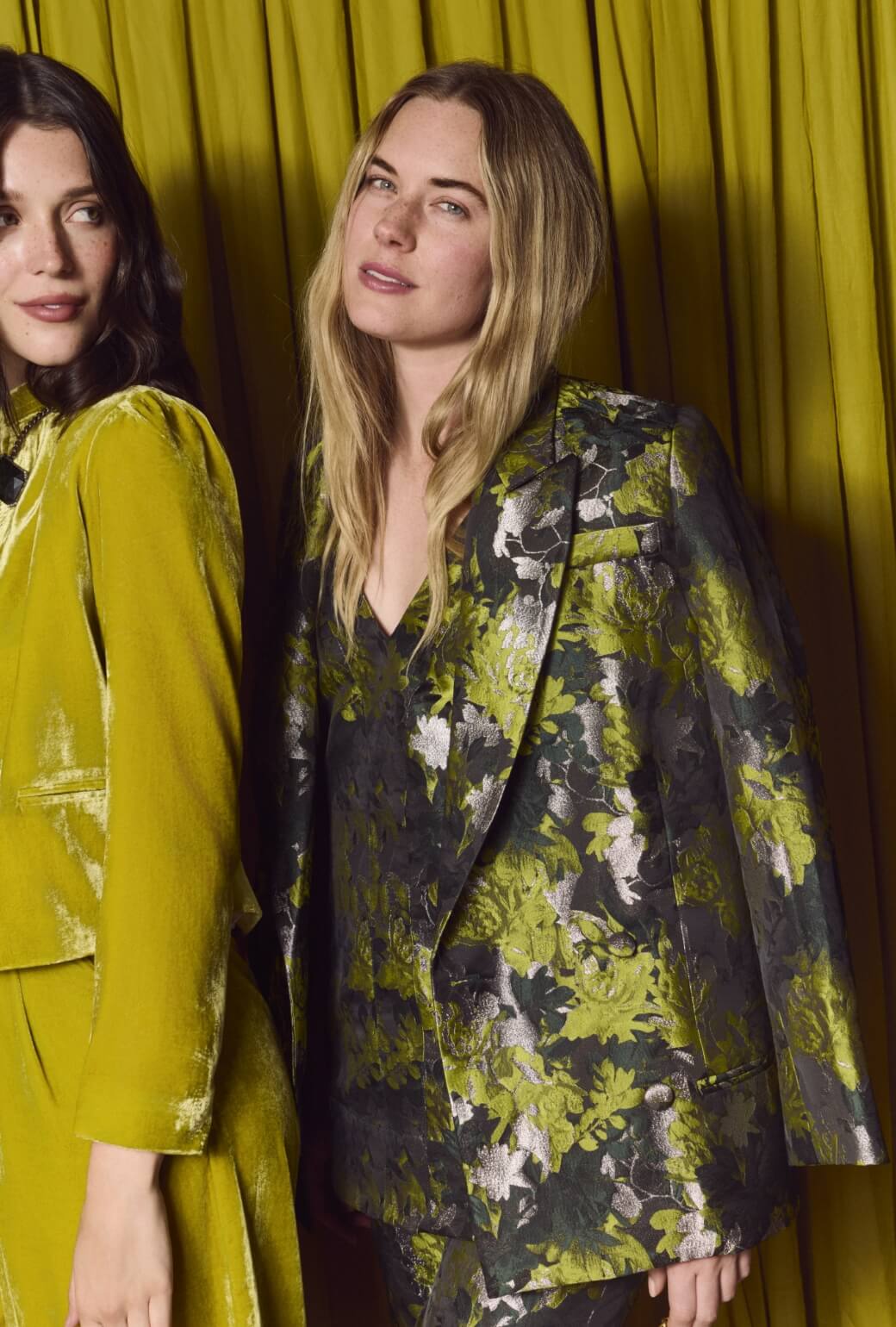 The Ken Blazer - Deep Green Brocade