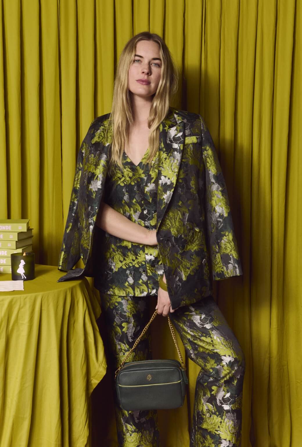 The Ken Blazer - Deep Green Brocade