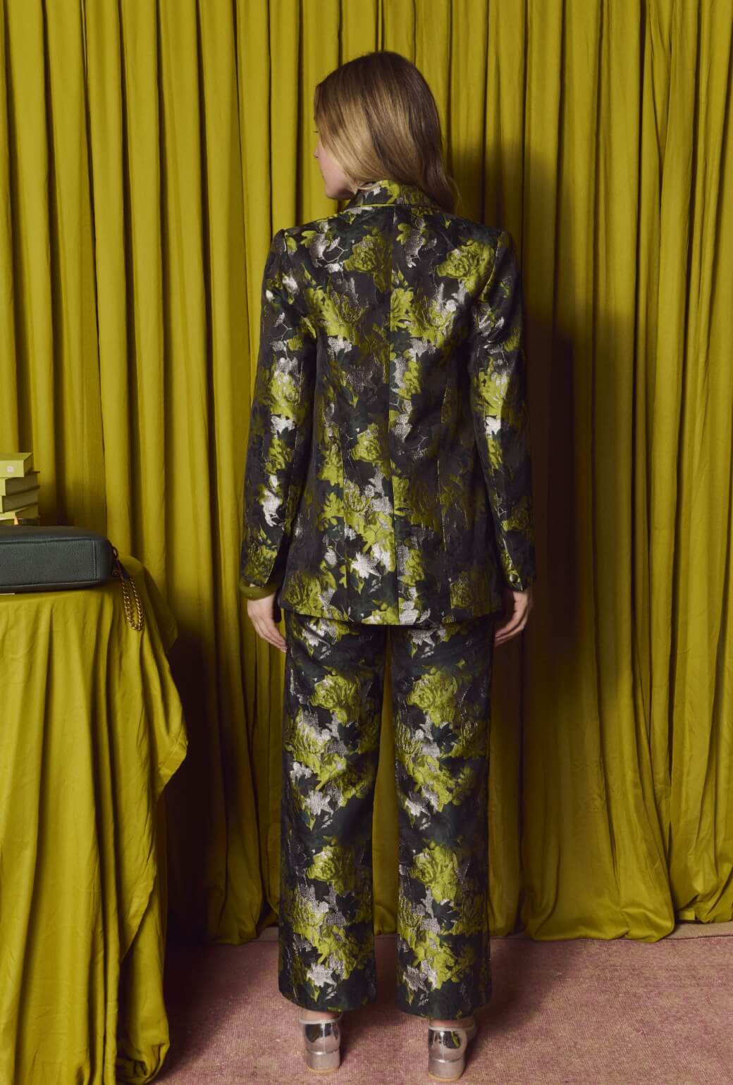 The Ken Blazer - Deep Green Brocade