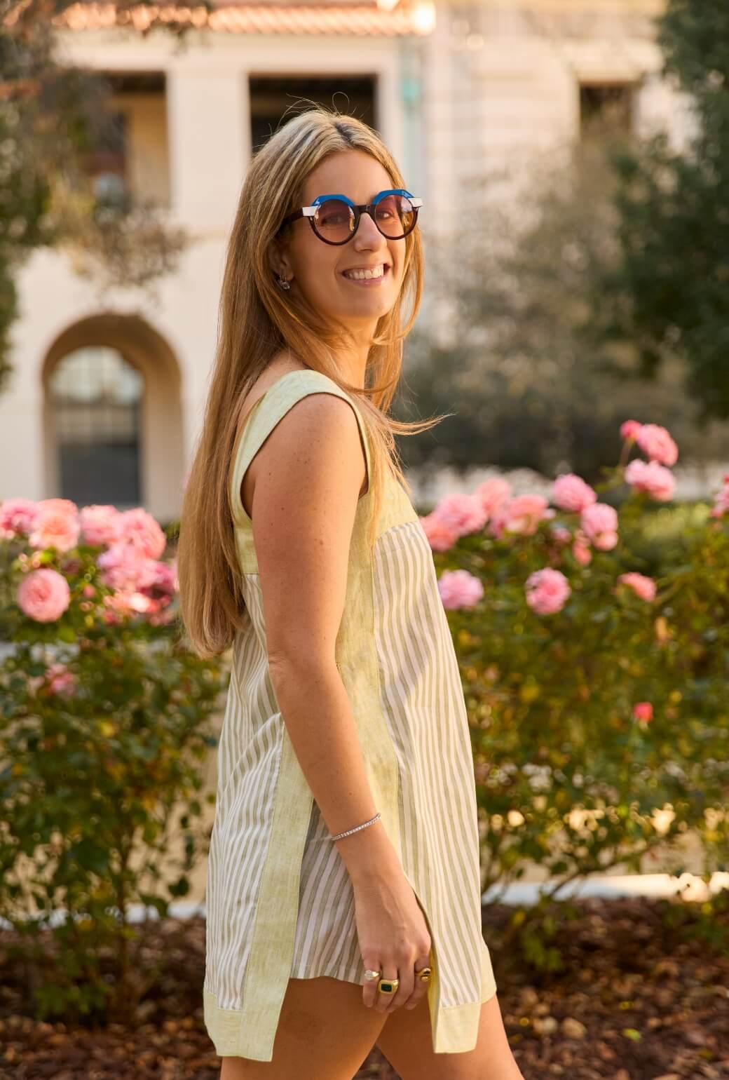 Buru x Ali Sisto The Lanai Tunic MINI - Sage Stripe