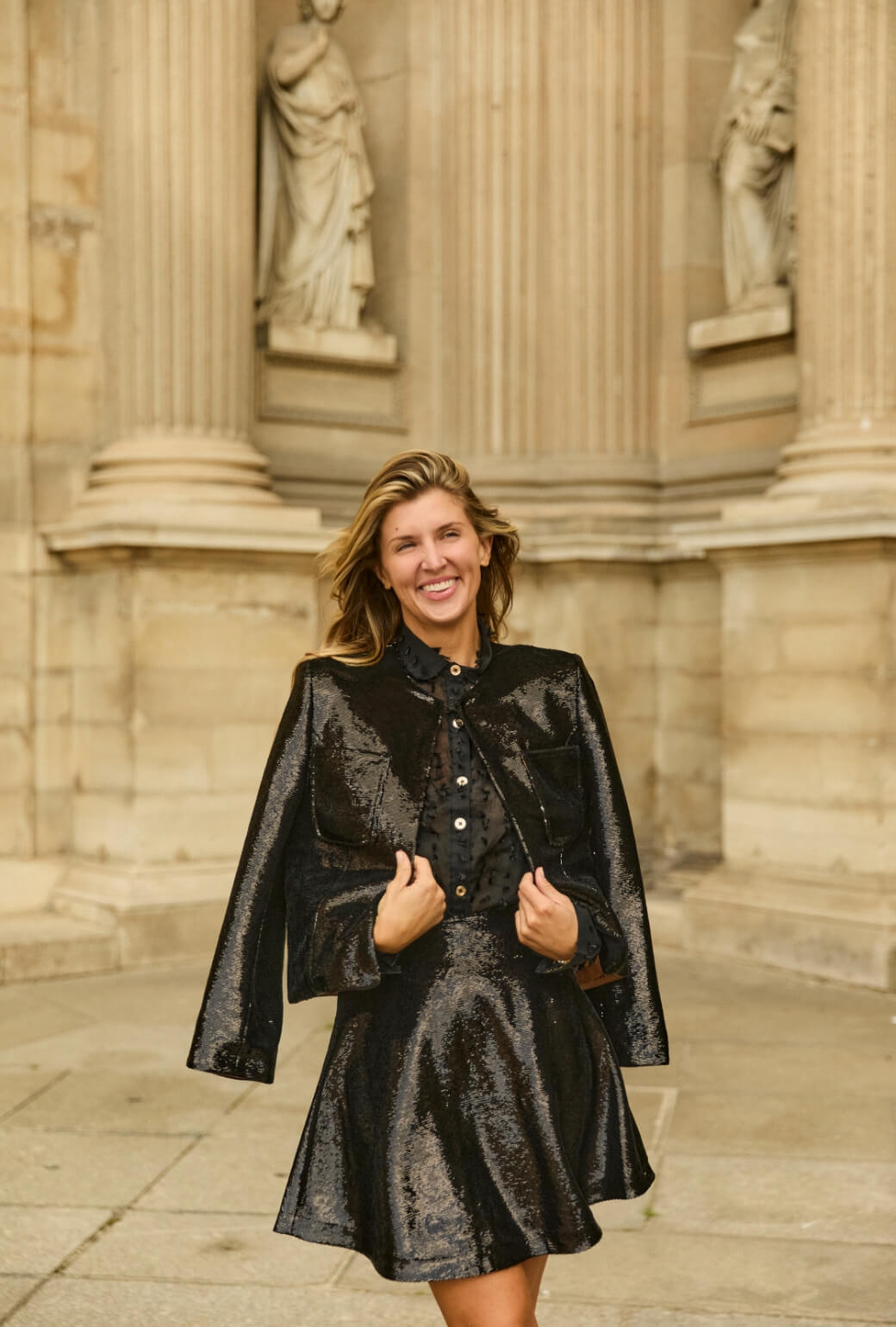 Buru x Anna Kloots The Laura Mini - Black Liquid Sequin