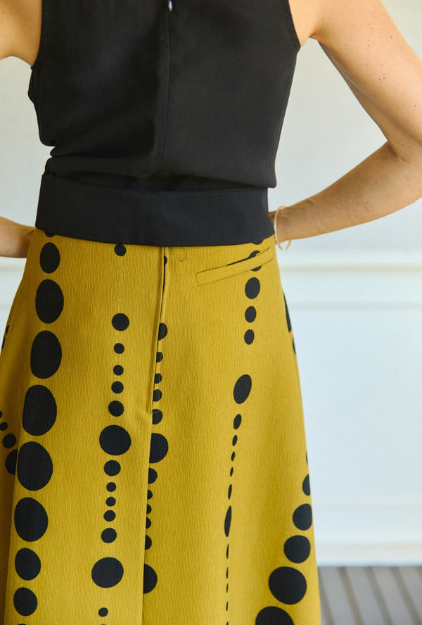 The Laura Skirt - Dijon Dots