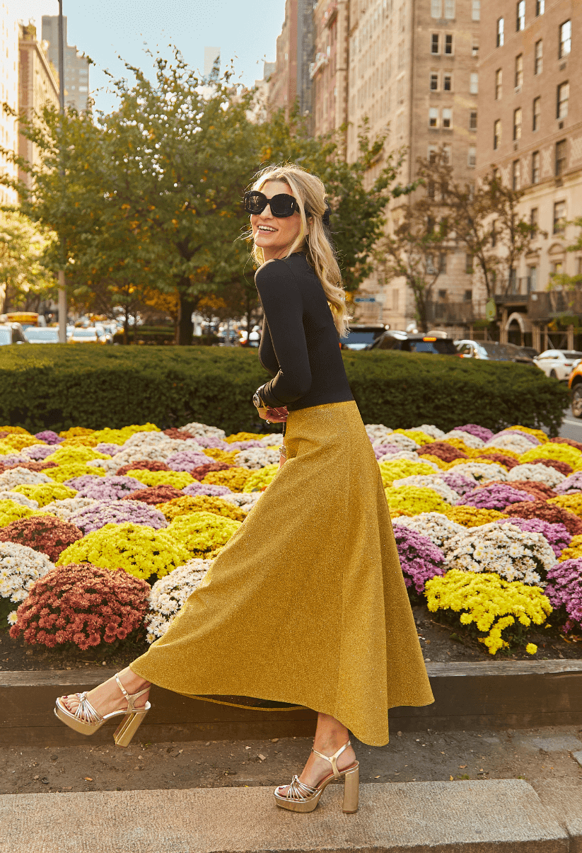 The Laura Skirt - Gold Sparkle