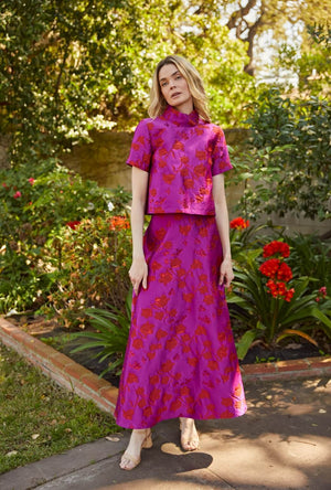 The Laura Skirt MAXI - Rani Pink
