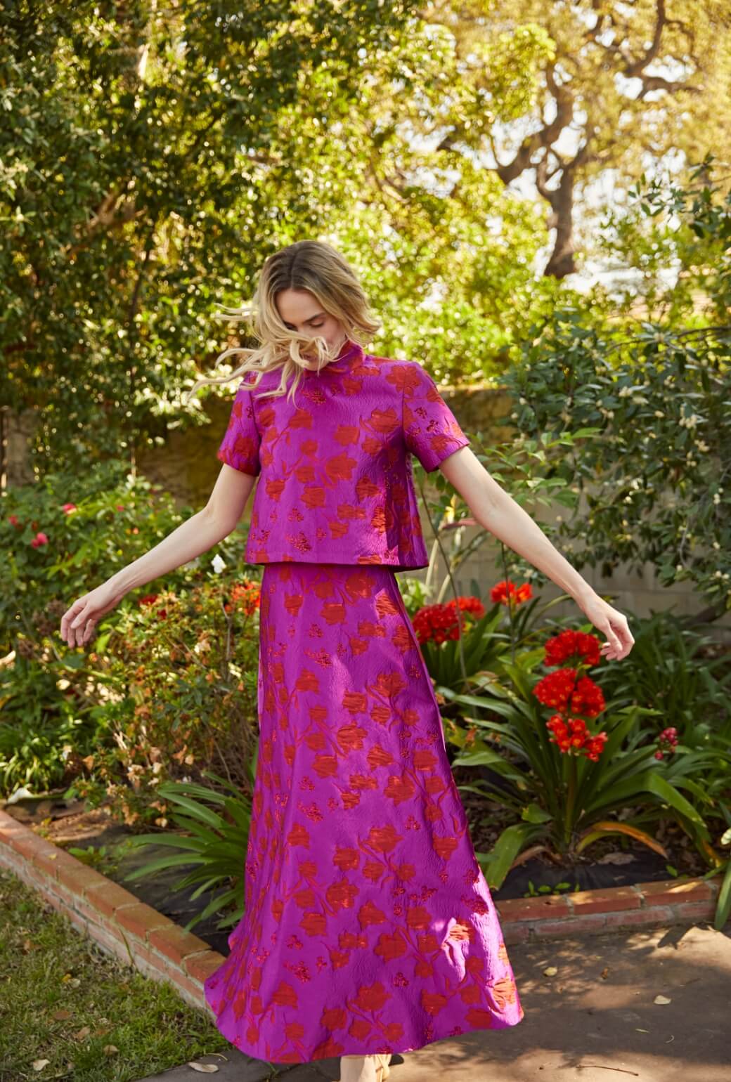 The Laura Skirt MAXI - Rani Pink