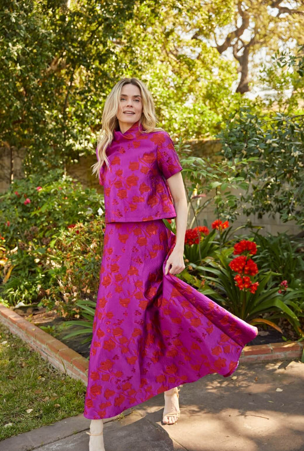 The Laura Skirt MAXI - Rani Pink