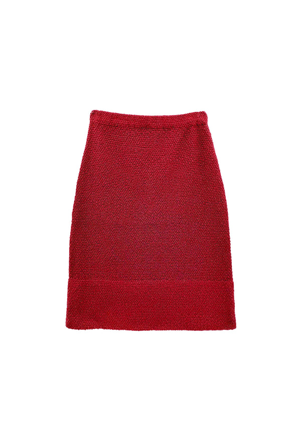 The Madison Skirt - Cranberry Knit