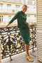 The Madison Skirt - BURU Deep Green Knit Bouclé