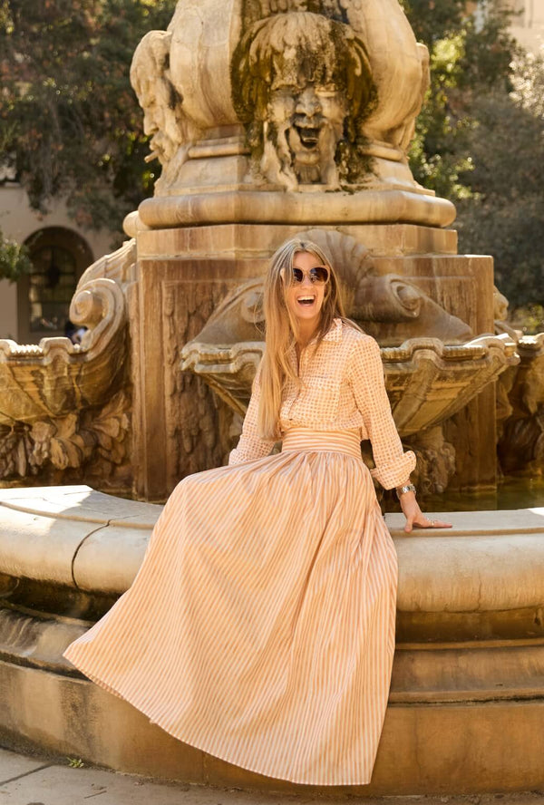 Buru x Ali Sisto The Marilyn Skirt Maxi - Marigold Stripe