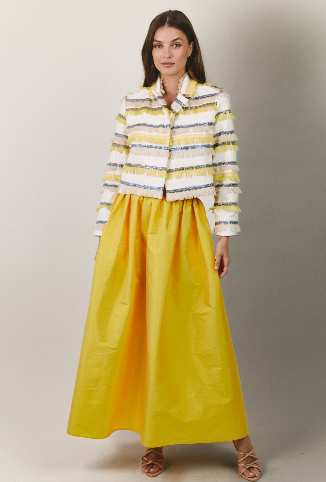 The Marilyn Skirt Maxi - Marigold Taffeta – BURU