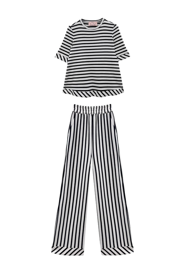 The Marseille Set - Navy & White Stripe