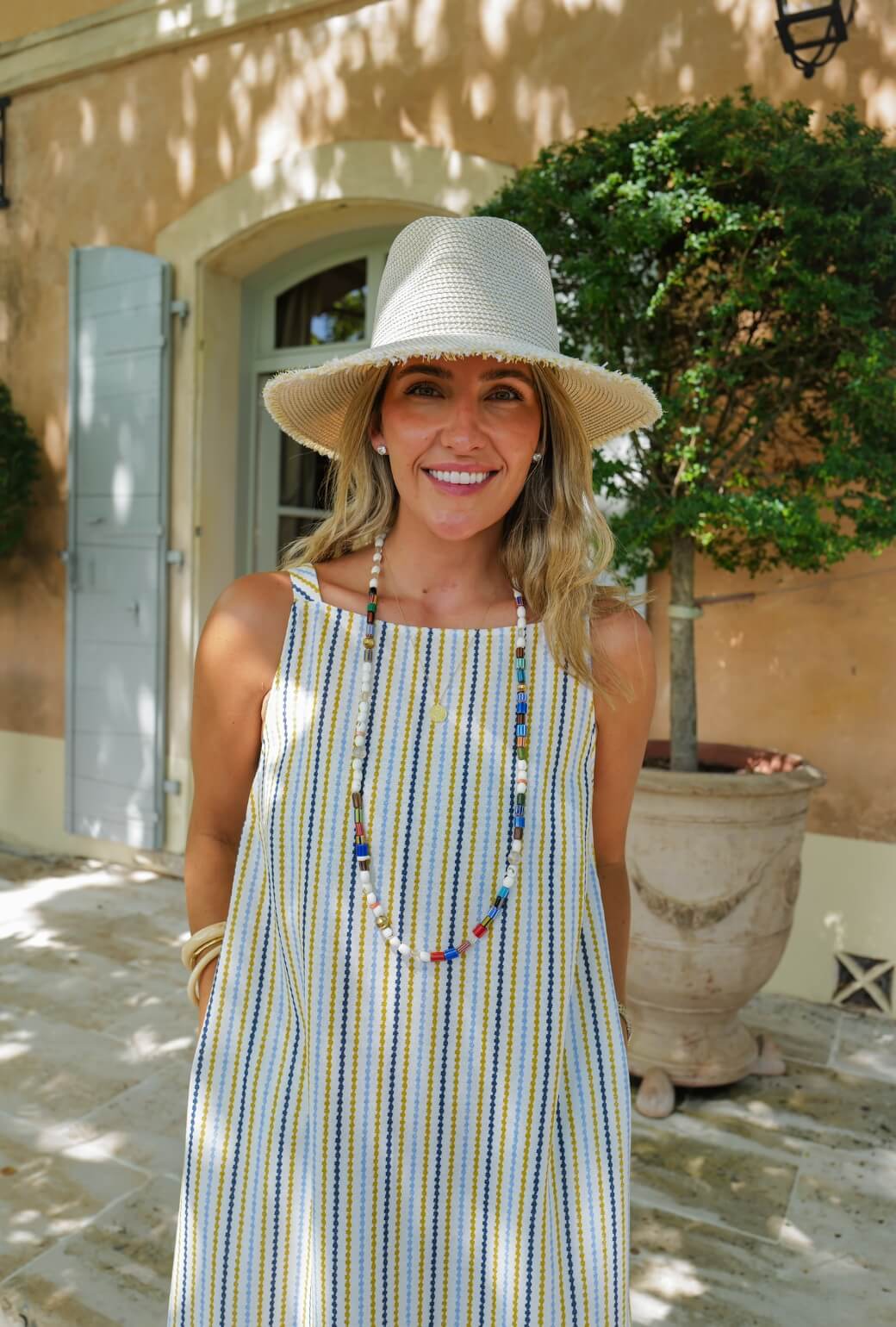Buru x Megan Stokes The Megan MIDI Dress - Popcorn Stripe