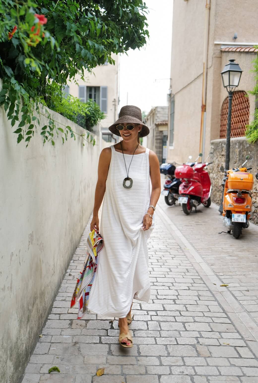 Buru x Megan Stokes The Megan MIDI Dress - White Pintuck Knit