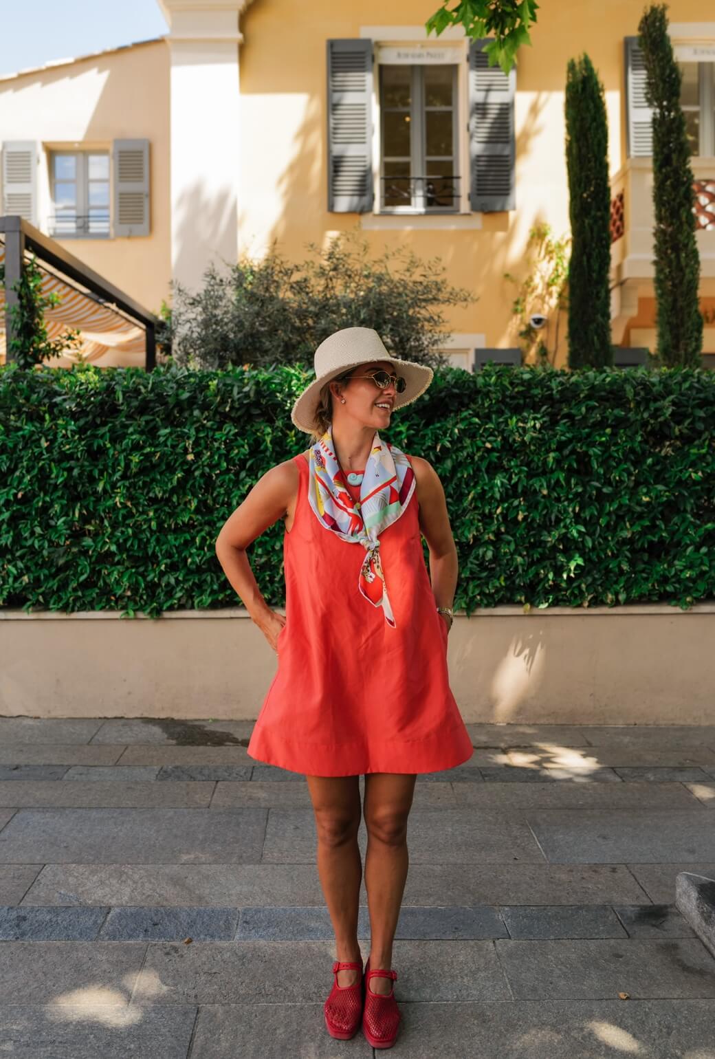Buru x Megan Stokes The Megan MINI Dress - Coral Twill