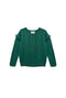 The Olive Fringe Sweater - BURU Deep Green Knit