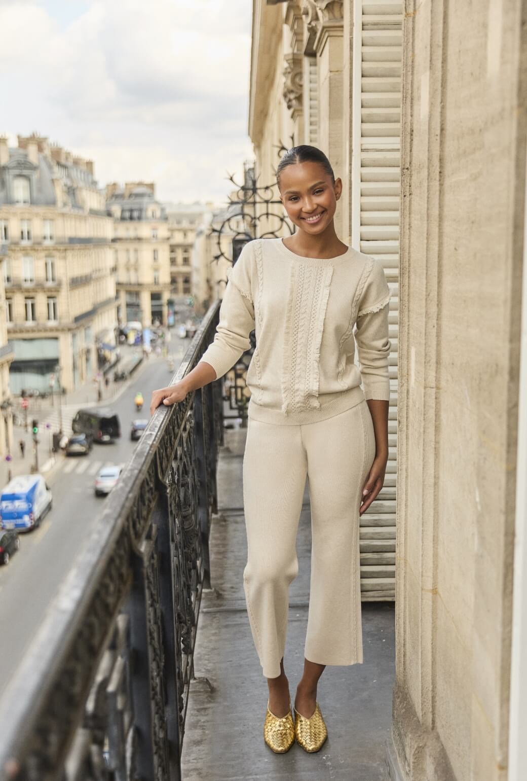 The Olive Fringe Sweater - Ivory Knit